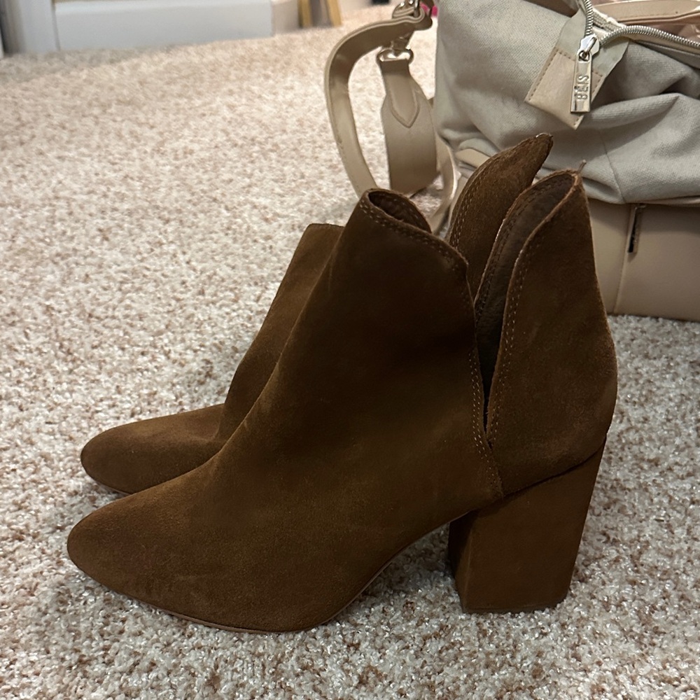 Steve Madden Chestnut Suede Ankle Booties